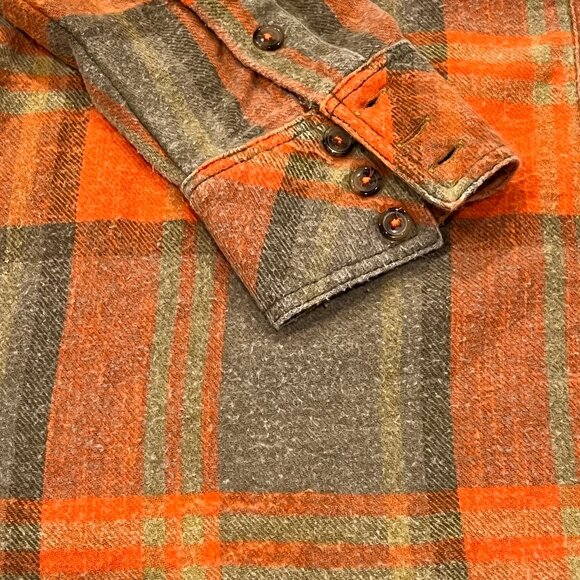 Urban Outfitters BDG Andy Distressed Flannel Shirt, NWT, Orange,  S - Picture 8 of 12